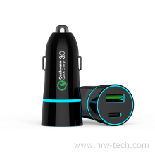 Mini Fast Car Charger USB A/C Port